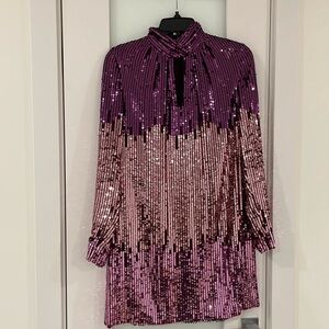 Kate Spade Sequin Long Sleeve Dress